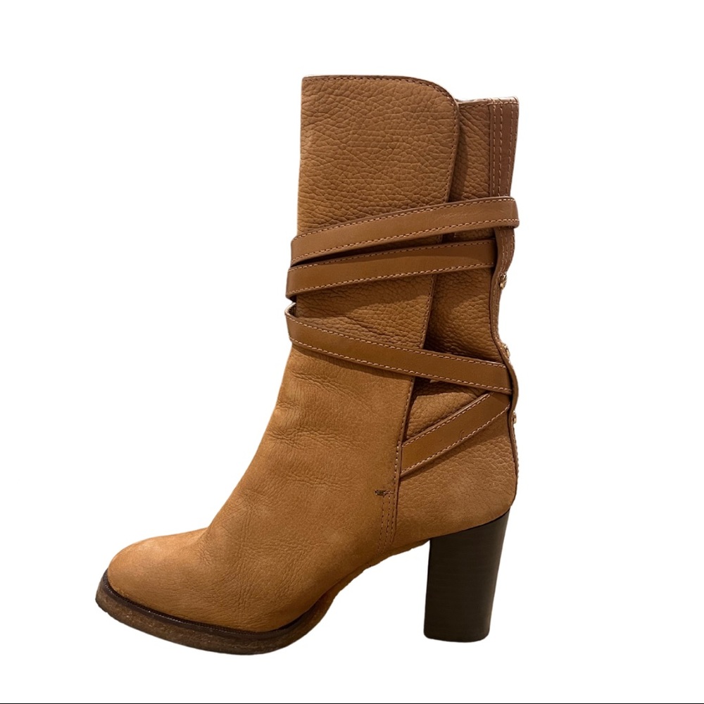 Tory Burch Camel Suede Boots